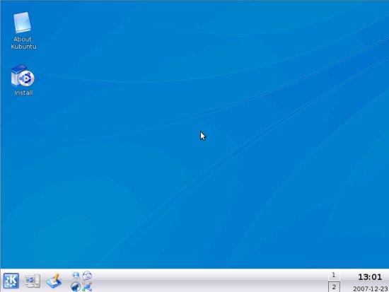 Le bureau de Kubuntu est sobre, aéré et convivial!